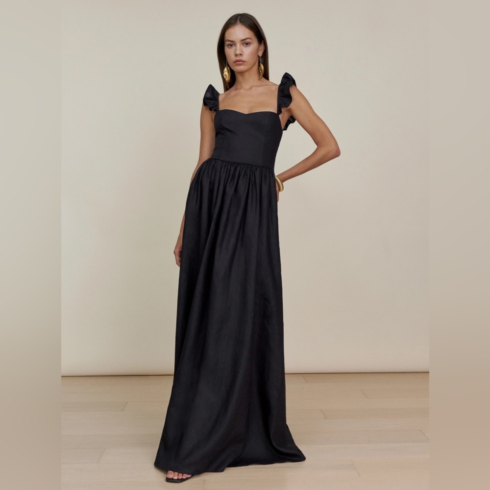 Reformation -  Black Linen Dress